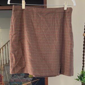 Abercrombie & Fitch Tan Houndstooth Mini Skirt size medium